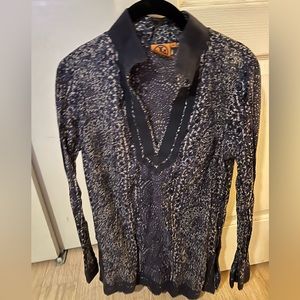 Tory Burch Tunic blue size 10
